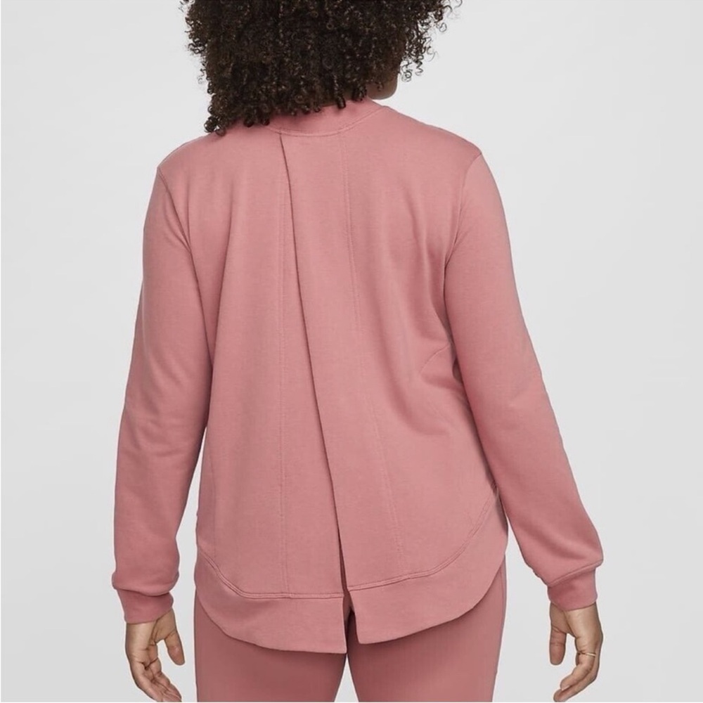 Nike M One Women's Reversible French Terry Pullover Top Sweater Size Large NWT - Picture 3 of 10